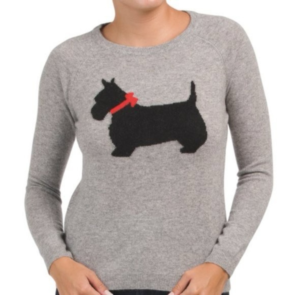 Philosophy Gray Sweater with Black Dog Design
